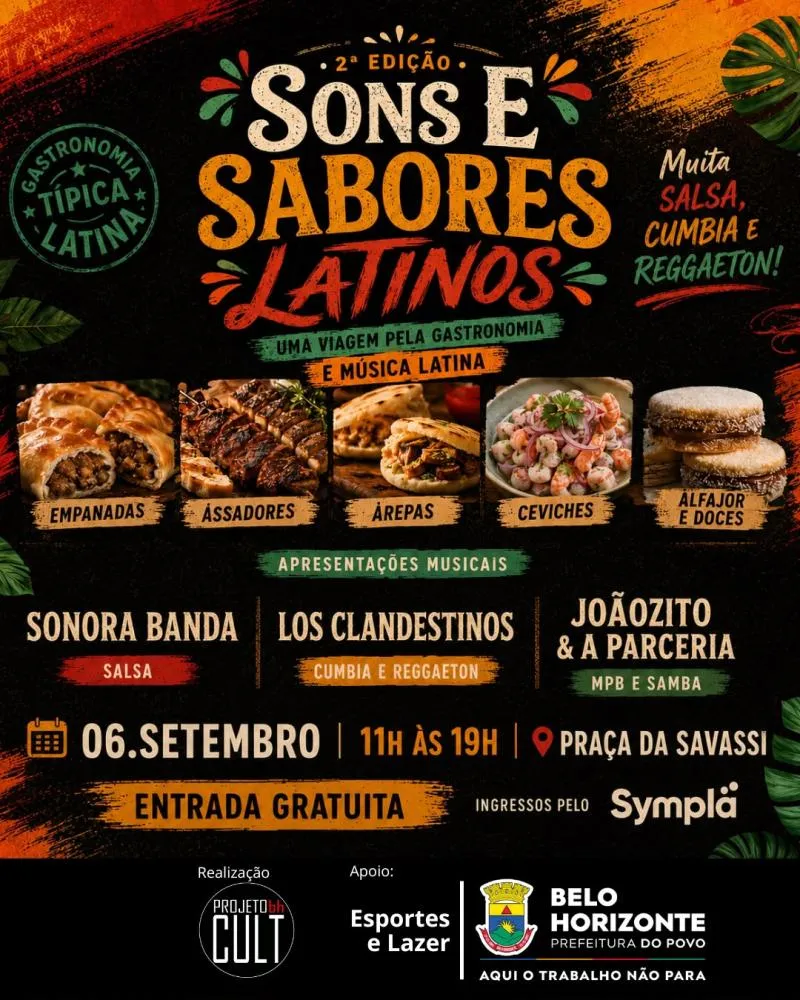 2ª Edição do Festival Sons e Sabores Latinos leva música e gastronomia típica à Praça da Savassi