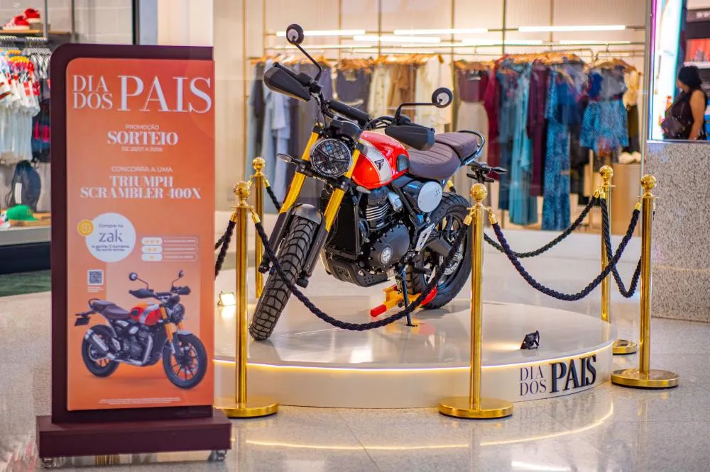 Boulevard Shopping celebra o Dia dos Pais com sorteio de uma Triumph Scrambler 400X e Compre & Ganhe de vinho argentino exclusivo