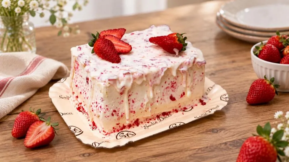 *Sodiê Doces transforma trend do Morango Cravejado em nova versão de bolo*