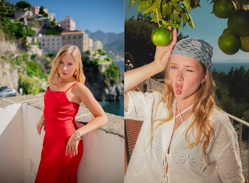 Cela Lopes abre álbum de fotos de viagem pela Costa Amalfitana na Itália