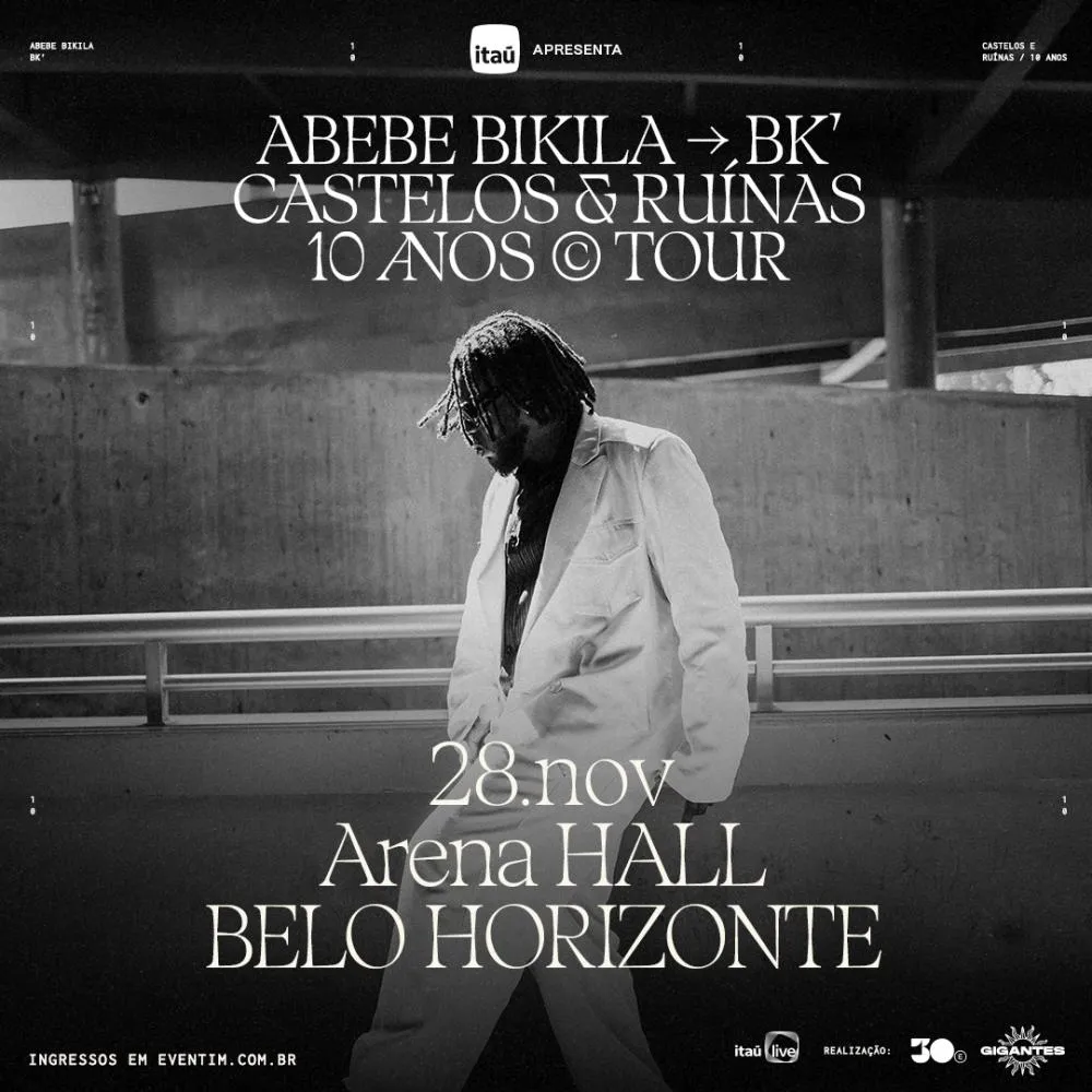 BK' lança turnê de 10 anos de Castelos & Ruínas e anuncia show em BH, no dia 28 de novembro, no Arena Hall 