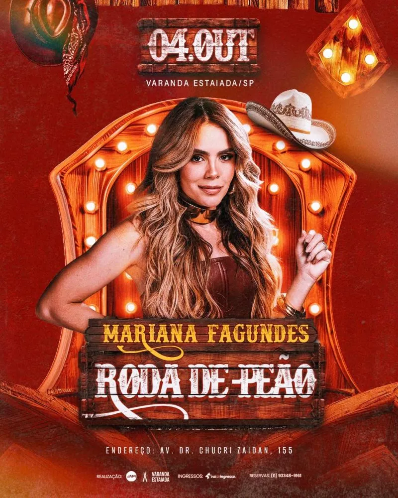  Varanda Estaiada recebe Mariana Fagundes em São Paulo