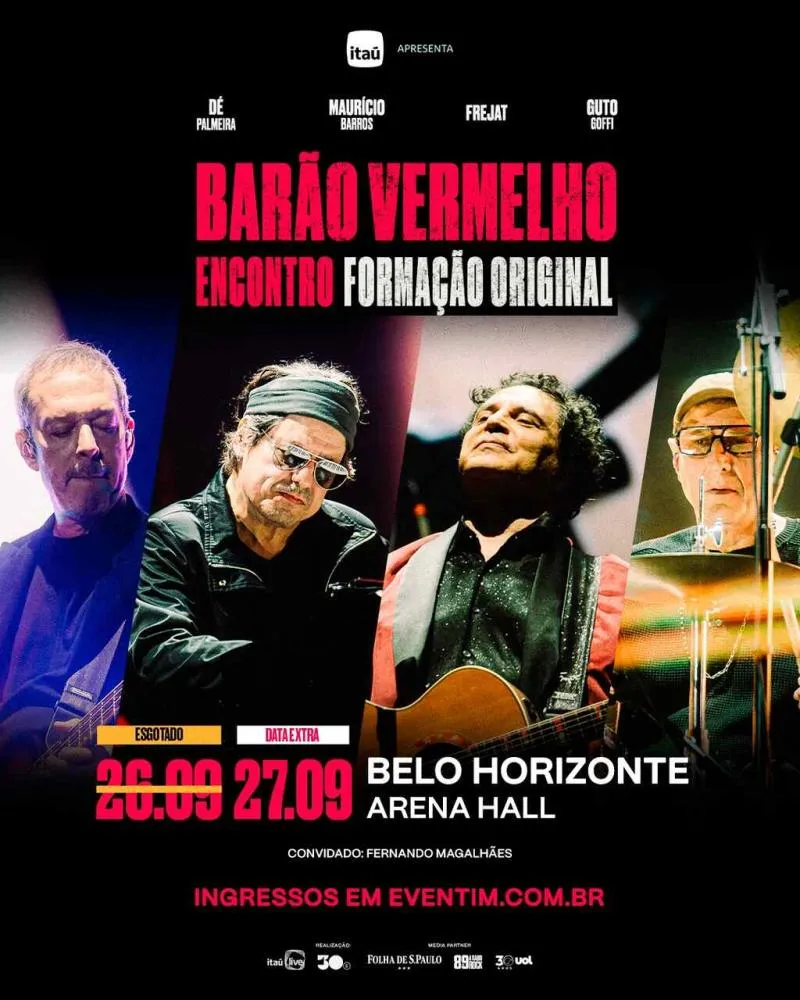 Barão Vermelho Encontro terá data extra em Belo Horizonte 