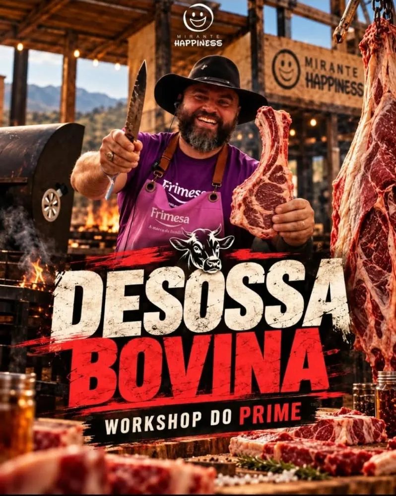 Mirante Happiness recebe “Workshop do Prime: Desossa Bovina ao Vivo” com o Chef Rodrigo Prime em BH