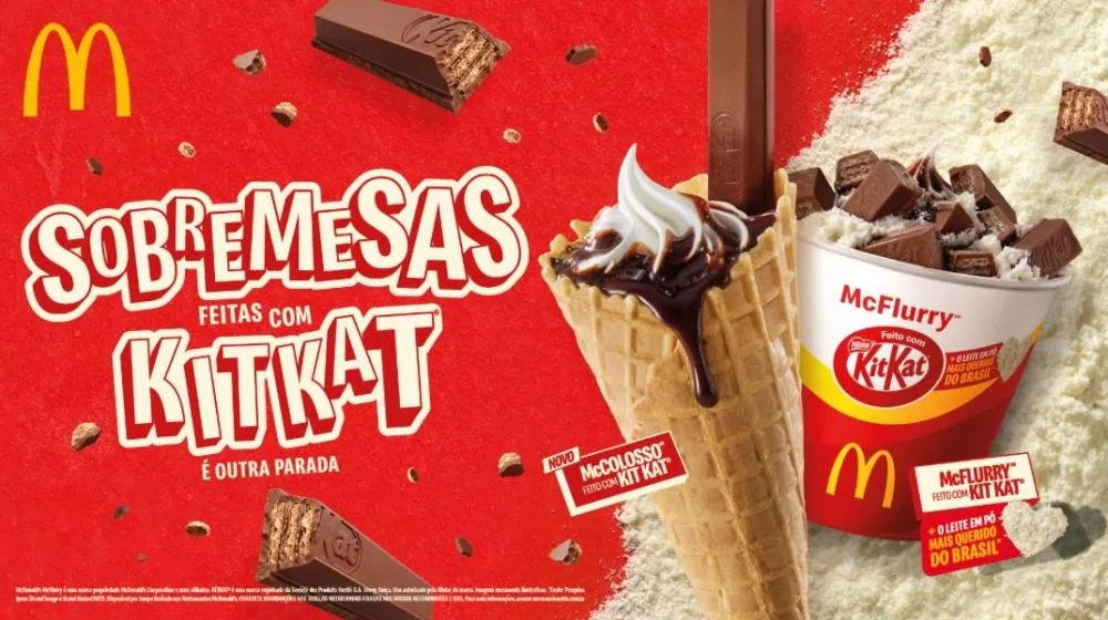 Méqui retorna parceria com KitKat e anuncia pré-venda exclusiva de sobremesas feitas com Kitkat no app do Méqui 