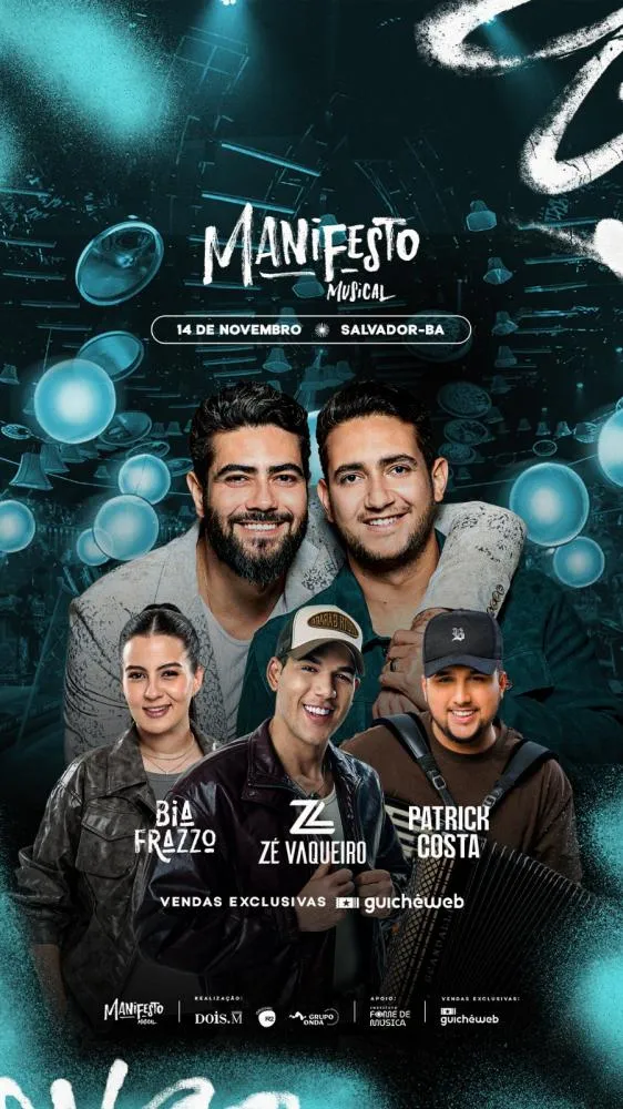 Com Zé Vaqueiro, Bia Frazzo e Patrick Costa, Manifesto Musical de Henrique & Juliano, entra na reta final de ingressos em Salvador