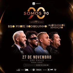 Belo, Pixote, Rodriguinho e Marquinhos Sensação se unem em Somos 90, reunião inédita dedicada ao pagode dos anos 90